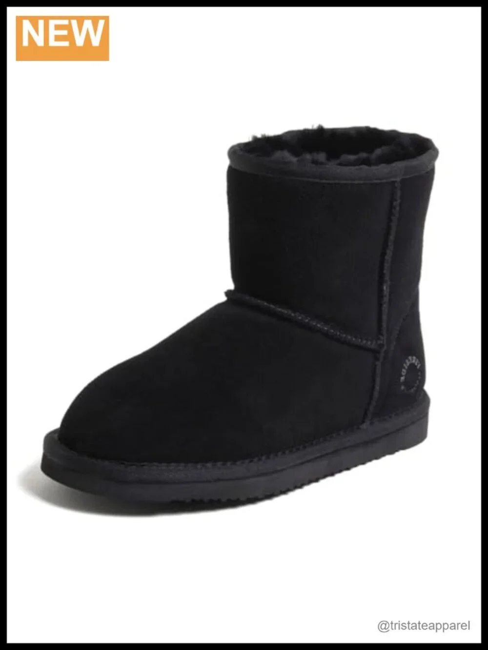 Women's Mid Calf Shearling Boots Indoor/Outdoor Slip On Suede Faux Fur